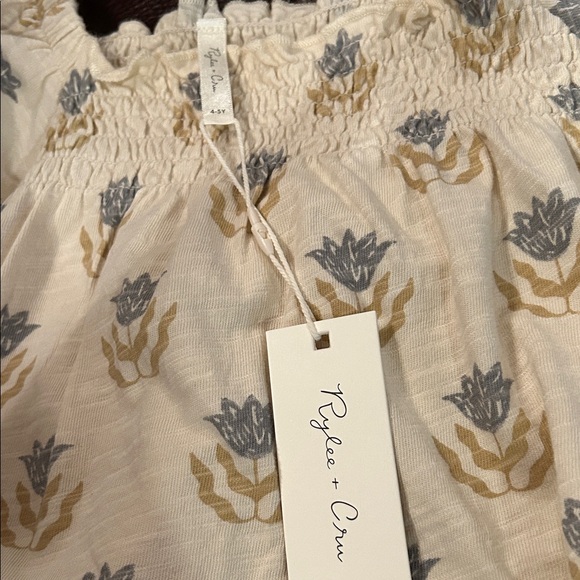 Rylee + Cru Cream and Blue Kids Matching Set - Picture 3 of 5